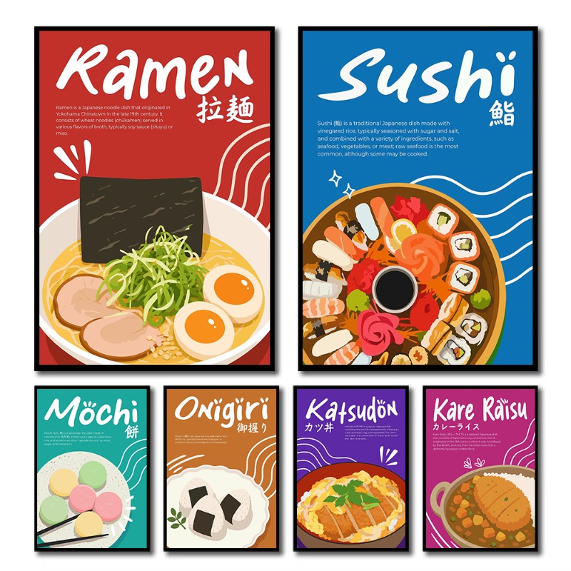 Japanese Food Lifestyle - Japońskie jedzenie Ramen Sushi Taca Onigiri