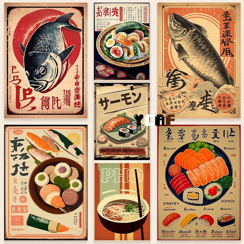 Vintage Japanese Food Poster C – Japanese Food Lifestyle recenzja i cena