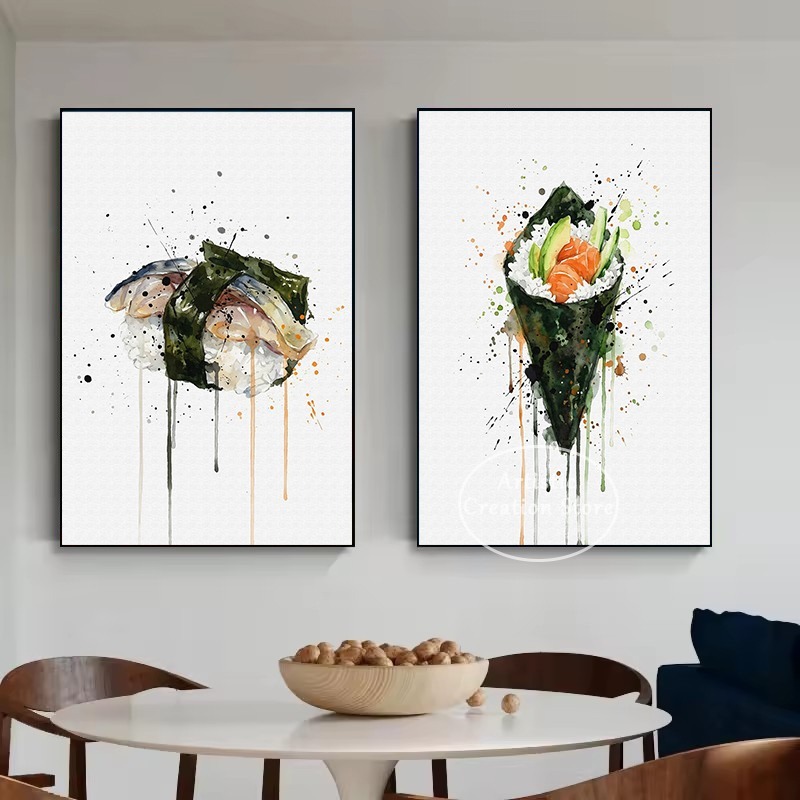 Akwarelowy obraz japońskiego j – Japanese Food Lifestyle recenzja i cena
